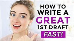 How to Write FASTER First Drafts (Without Rushing!) 5 HACKS for NaNoWriMo
