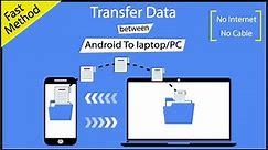 how to transfer data from mobile phone to laptop/PC without USB cable | transfer data phone to PC
