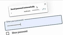 Save Password Feature Enable in Microsoft Edge Browser