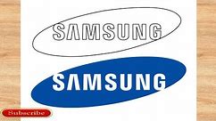 How to draw the Samsung logo | Samsung logo drawing easy step by step