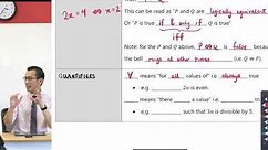 Foundations of Proof (2 of 2: Equivalence & quantifiers)