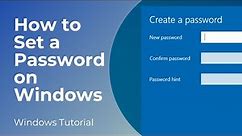 How to Set a Password on Windows 10 - Full Tutorial