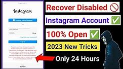 how to recover disabled instagram account 2024 | Instagram Account Disabled how to get back activate