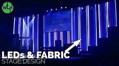 RGBW LED Tape & Fabric Church Stage Design Idea
