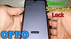 How to Remove Sim Card Lock on OPPO A5s