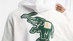 47 Brand MLB Oakland Athletics pullover hoodie in white with chest and back print | ASOS