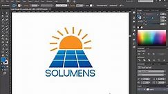 Solar and Sun Logo design in adobe illustrator | Solar logo | Sun logo design tutorial