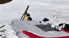Person Successfully Lands on Skis After Performing World's First Quad Backflips