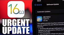iOS 16.0.3 Released - Why You Need to UPDATE Immediately !
