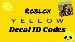 Roblox Aesthetic Yellow Decal ID Codes