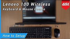 Lenovo 100 Wireless Keyboard & Mouse Combo - How to setup