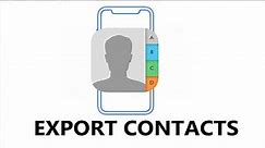 How To Export iPhone Contacts