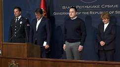 Snimak konferencije za medije u Vladi Srbije. Proglašena trodnevna žalost.