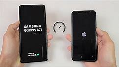 Samsung Galaxy A71 vs IPhone X - Speed Test (WOW)