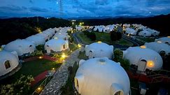 The dome resort, made of Styrofoam, looks like something out of a Star Wars film.