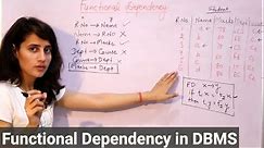 Lec 4: Functional dependency in DBMS | What is functional dependency | Database Management System