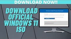 How to Download Official Windows 11 ISO