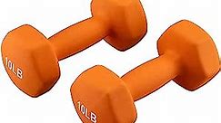 Barbell Neoprene Coated Dumbbell (Pair), Portable Weights for Home Gym Hand Weight