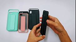 iPhone XR Case, iPhone XR Stand Case, OHCOLDA Hand Strap Case Vertical and Horizontal Kickstand Shockproof Leather Phone Strap Loop Hard PC Slim TPU Case for Apple iPhone XR 6.1'' 2018 Mint Green
