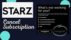How to Cancel Starz Subscription