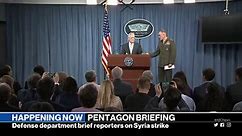 Special Report: Pentagon briefing on Syria strike