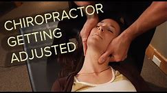 Chiropractic Neck and Spinal Adjustment | Patient Also a Chiropractor (Female Patient, Male Doctor)