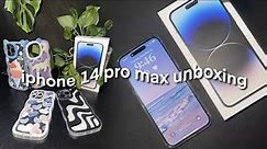 iPhone 14 Pro Max (silver) unboxing ♡ cute apple accessories, romoss powerbank, tripod, ios 16 setup
