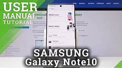 How to Open User Manual in SAMSUNG Galaxy Note 10 - Instruction Manual