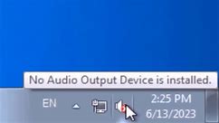 How To Fix No Audio Output Device is installed in Windows 7