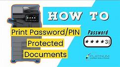 How To Print Confidential Password or PIN Protected Prints on Sharp Copier