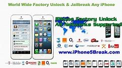 Easy Factory Jailbreak Unlock iPhone 5, 4S, 4 Verizon, AT&T, Sprint, Vodafone, O2, Rogers