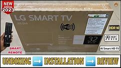 LG 32LQ640BPTA 2023 || 32 Inch Full Hd AI Webos Smart Tv Unboxing And Review || LG Frameless TV 2023