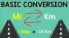 Converting Mile to Kilometer and Kilometer to Mile | Animation
