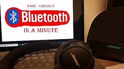 How to pair bose bluetooth headphone to laptop .How to Connect QuietComfort 35 wireless headphonesII