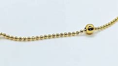 14k Yellow Gold Bead Adjustable Anklet Ankle Bracelet 9-10
