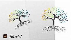 Stunning Tree Logo Design In Illustrator | Tree Logo Design Tutorial | Illustrator Tutorial