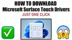 How to download surface touchscreen drivers || Microsoft surface touchscreen not working
