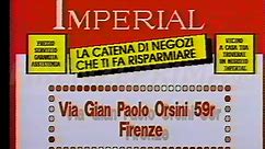 Sequenza spot catena di negozi Imperial - Firenze. Testimonial Piero Barbetti. 1990