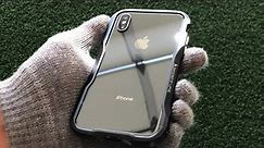 iPhone X/XS LUPHIE Black Aluminum Metal Bumper Case