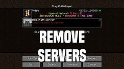 How To Remove Servers From Server List In Minecraft | Tutorial