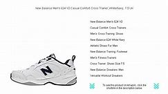 New Balance Men's 624 V2 Casual Comfort Cross Trainer, White/Navy, 7.5 UK