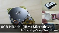 Teardown of a Hitachi (IBM) Microdrive: Step-by-Step Video