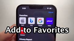iPhone Safari: How to Add to Favorites (or Remove)