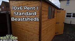Pent I - 10x6 - Standard Shed - Free Delivery and Fitting - By Beastsheds UK