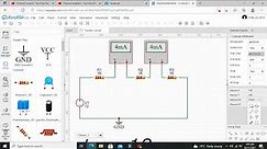 how to make a series circuit simulation in easyEDA online simulator