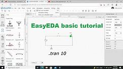 basic tutorials for beginners for EasyEDA | simplest circuit simulation tutorial in EasyEDA