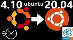 Upgrading through every version of Ubuntu 32-bit (time lapse)