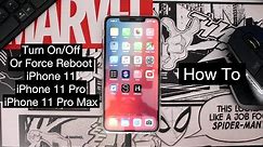Turn Off, Turn On Or Force Reboot iPhone 11, iPhone 11 Pro and iPhone 11 Pro Max