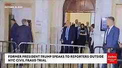 Trump Claims 'The Government Lied!' During Break In NYC Civil Fraud Trial
