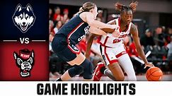 UConn vs. NC State Game Highlights | 2023-24 ACC Women's Basketball